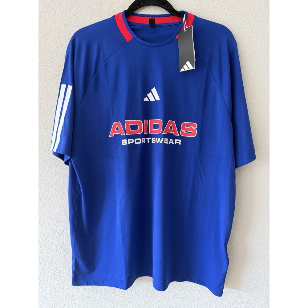 NWT Adidas Men's House Of Tiros Short Sleeve Jersey Blue Size M Light Weight‎